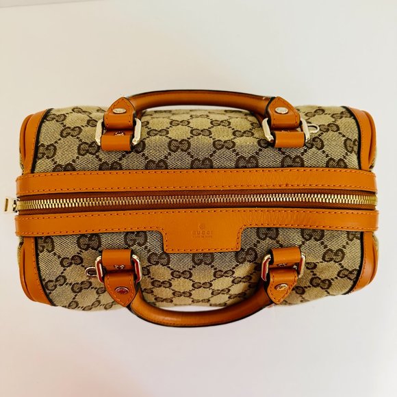 GUCCI SIGNATURE BOSTON BAG WITH DUST BAG MADE IN ITALY - Picture 6 of 15